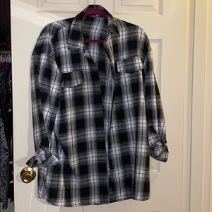 Oversized flannel button down